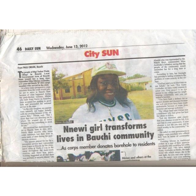 A short documentary of my story on the page of the DAILY SUN