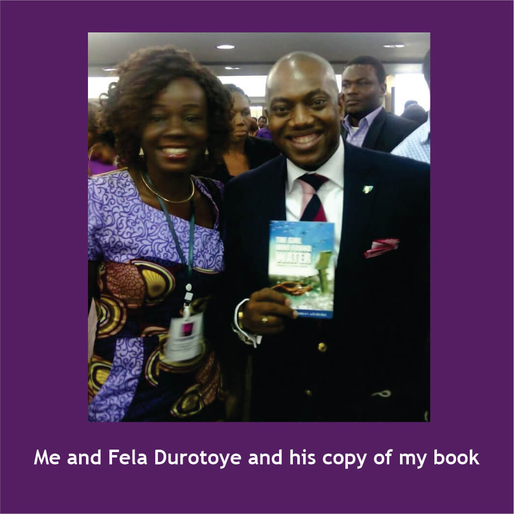 Me and Fela Durotoye and his copy of my book